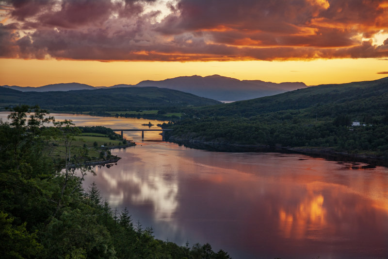 Sunset Creagan Bridge